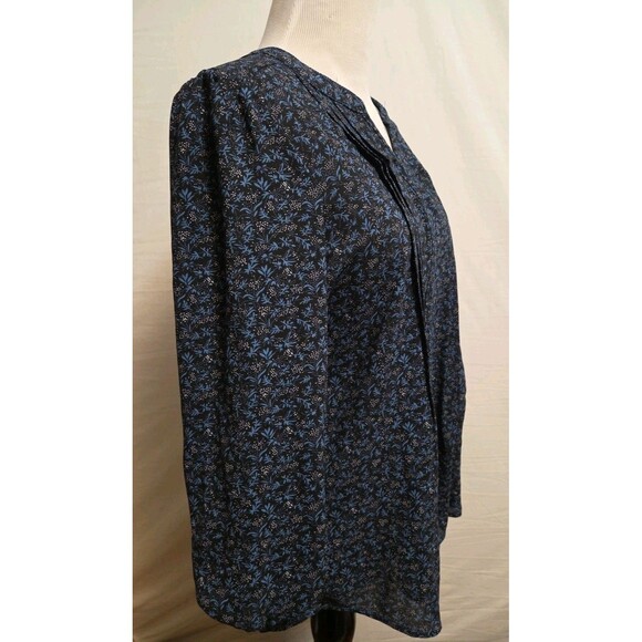 Fun2Fun Stitchfix Women’s Floral Blouse  Blue Size Small - Picture 2 of 8